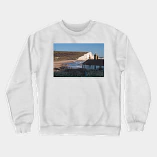 Coast Guard Cottages, The Seven Sisters, East Sussex Crewneck Sweatshirt